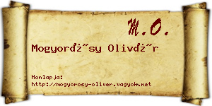 Mogyorósy Olivér névjegykártya