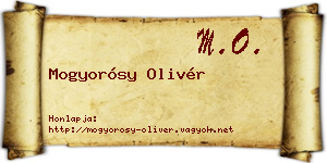 Mogyorósy Olivér névjegykártya