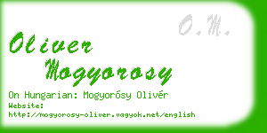 oliver mogyorosy business card