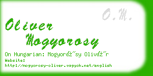 oliver mogyorosy business card